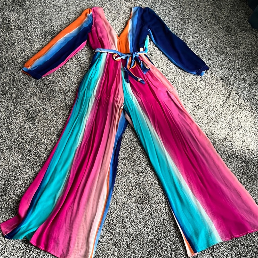 Colorful Striped Jumpsuit